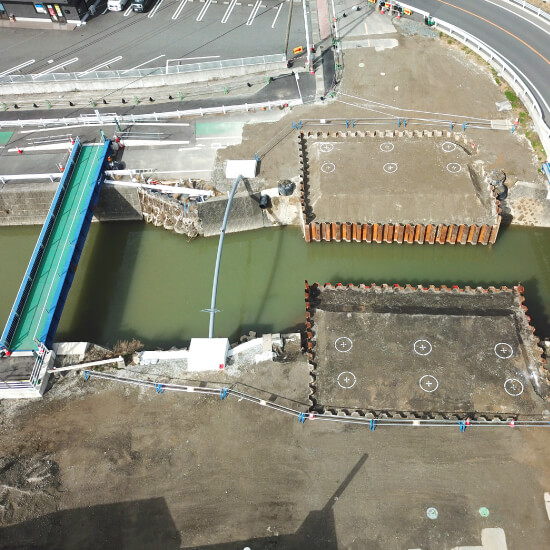 大野川（明神川）広域河川改修（社会資本）橋梁下部工工事